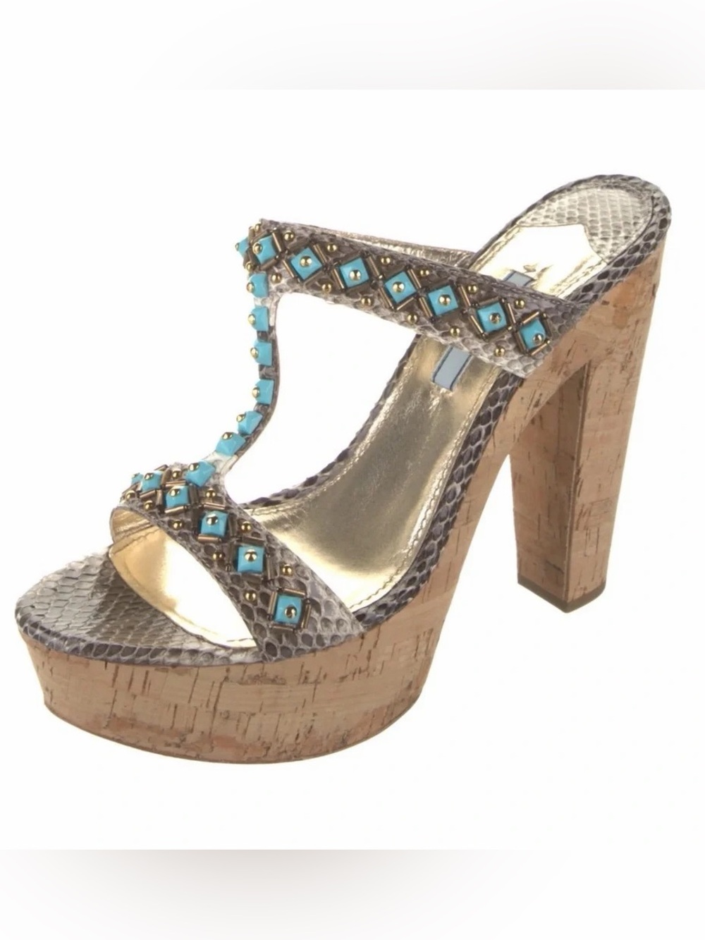 Prada Jewel Cork Platform